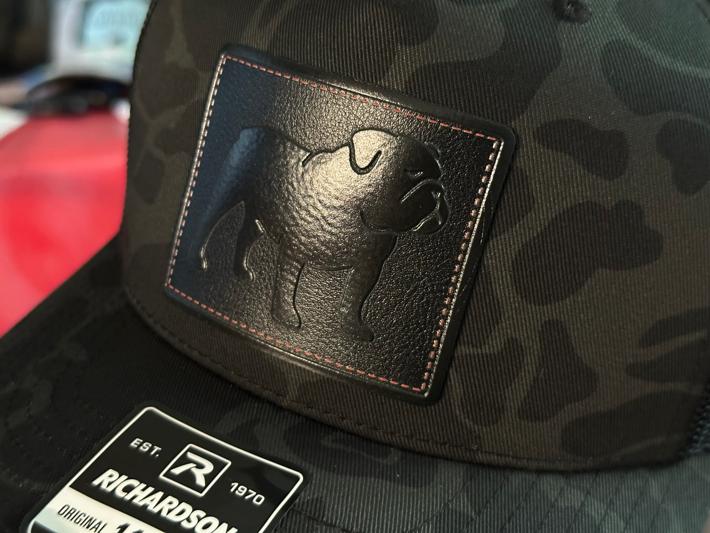 Bulldog Silhouette Blackout Richardson 112 SnapBack Cap