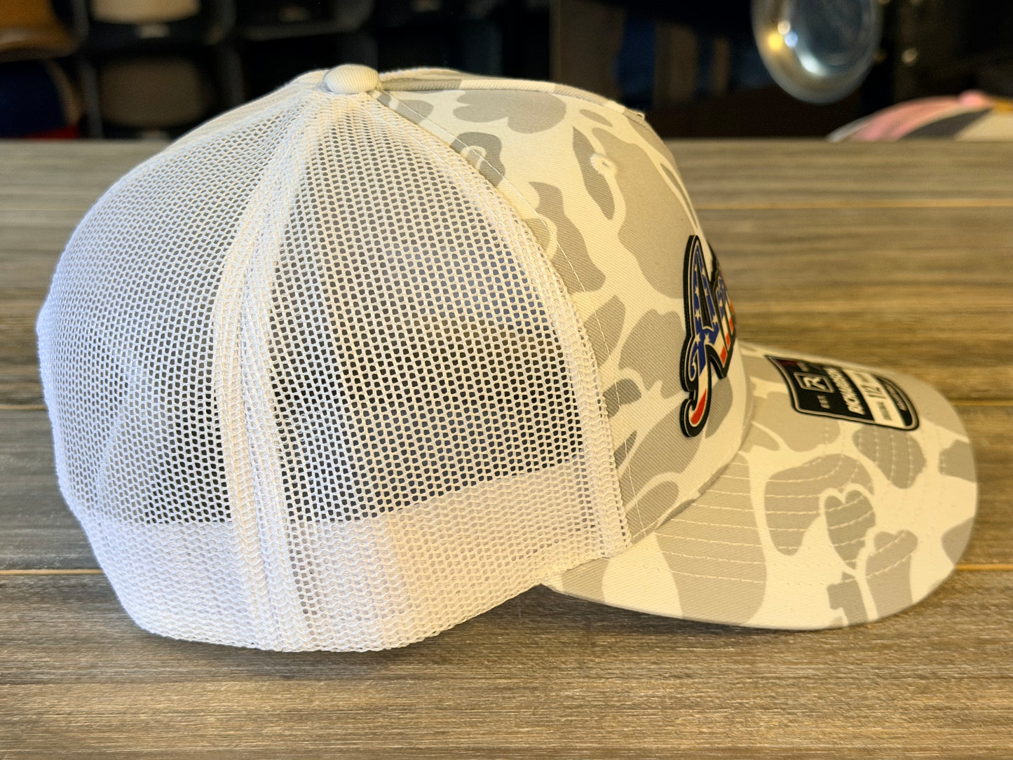 America Red, White & Blue Script on Richardson 112 SnapBack Cap