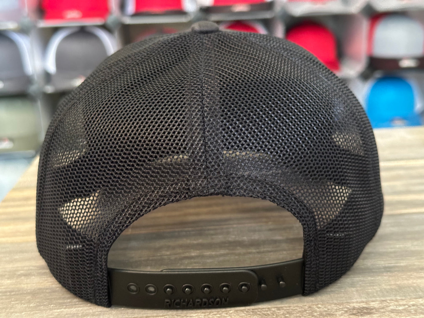 Blackout US Flag & Georgia Patch on Richardson 112 SnapBack Cap