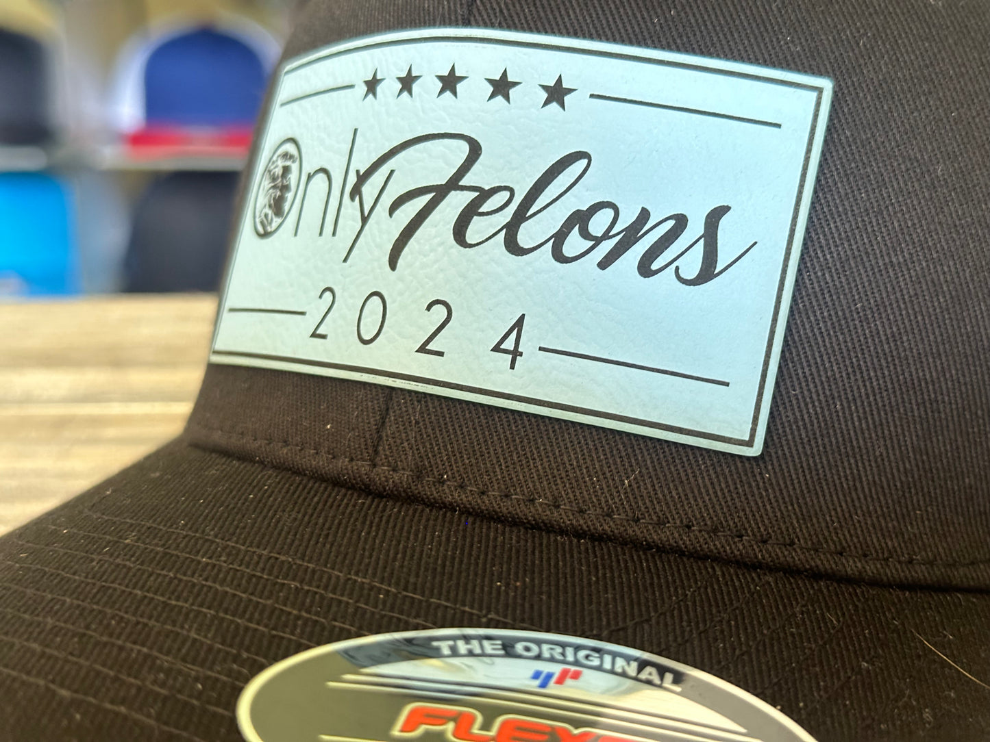 Only Felons 2024 Trump Yupoong Flexfit Cap