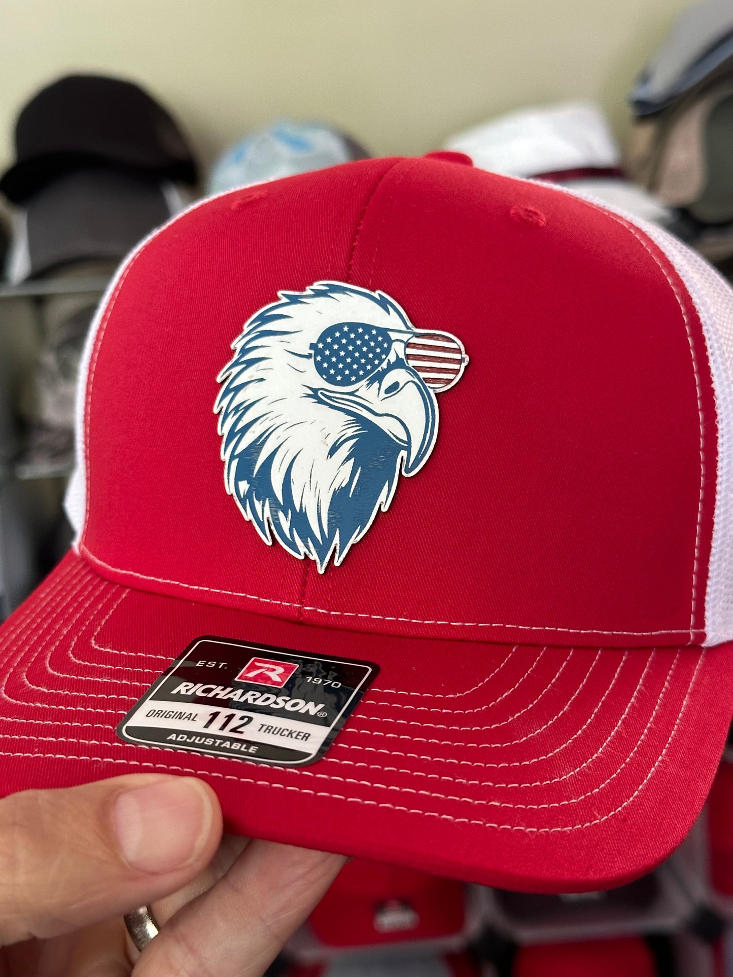 American Eagle Patriotic Patch on Richardson 112 SnapBack Cap