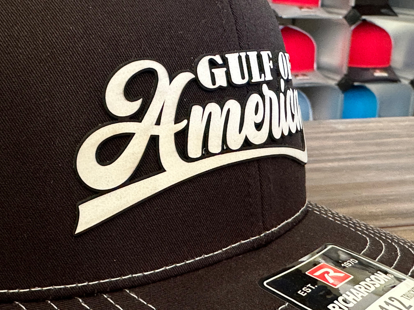 Gulf of America Script Patch on Richardson 112 SnapBack Cap