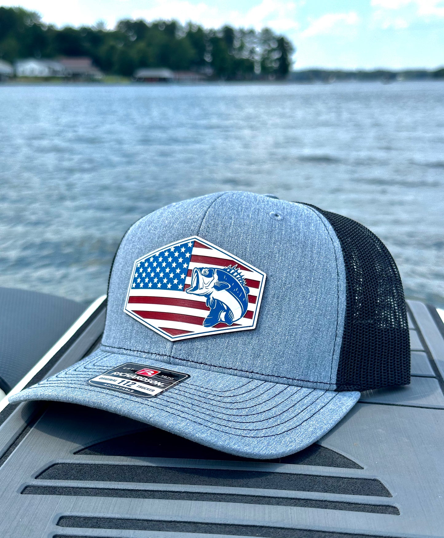Bass Flag Patch on Richardson 112 SnapBack Cap