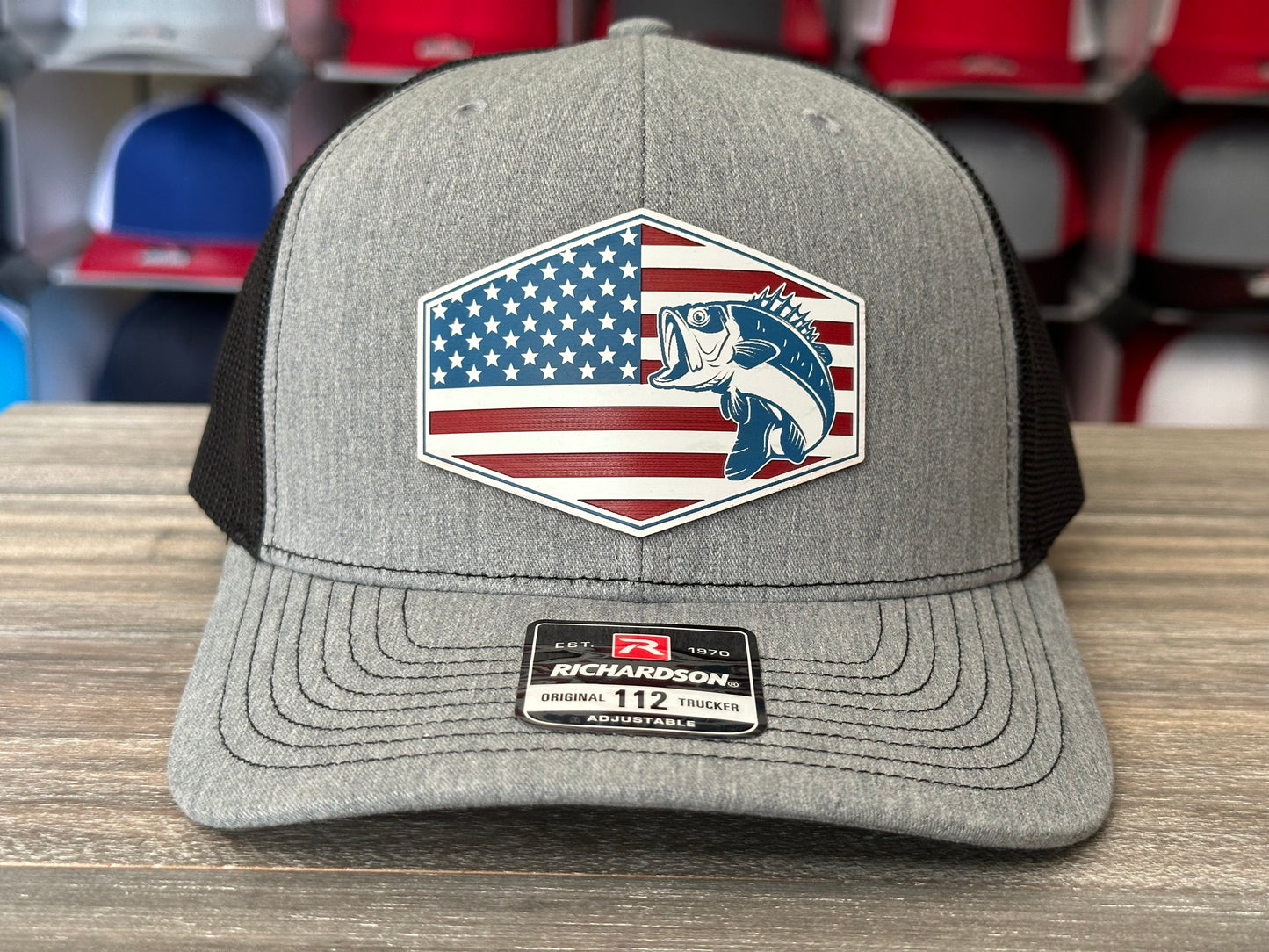 Bass Flag Patch on Richardson 112 SnapBack Cap