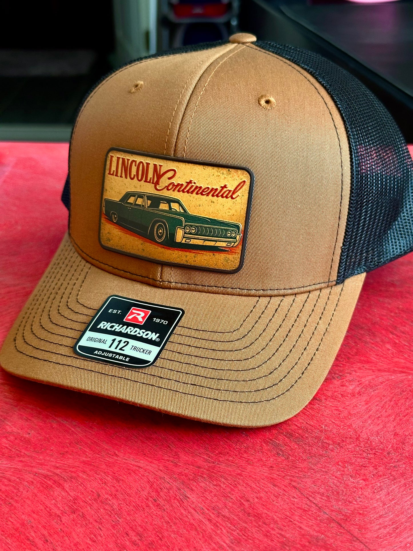 Lincoln Continental Script Patch on Richardson 112 SnapBack