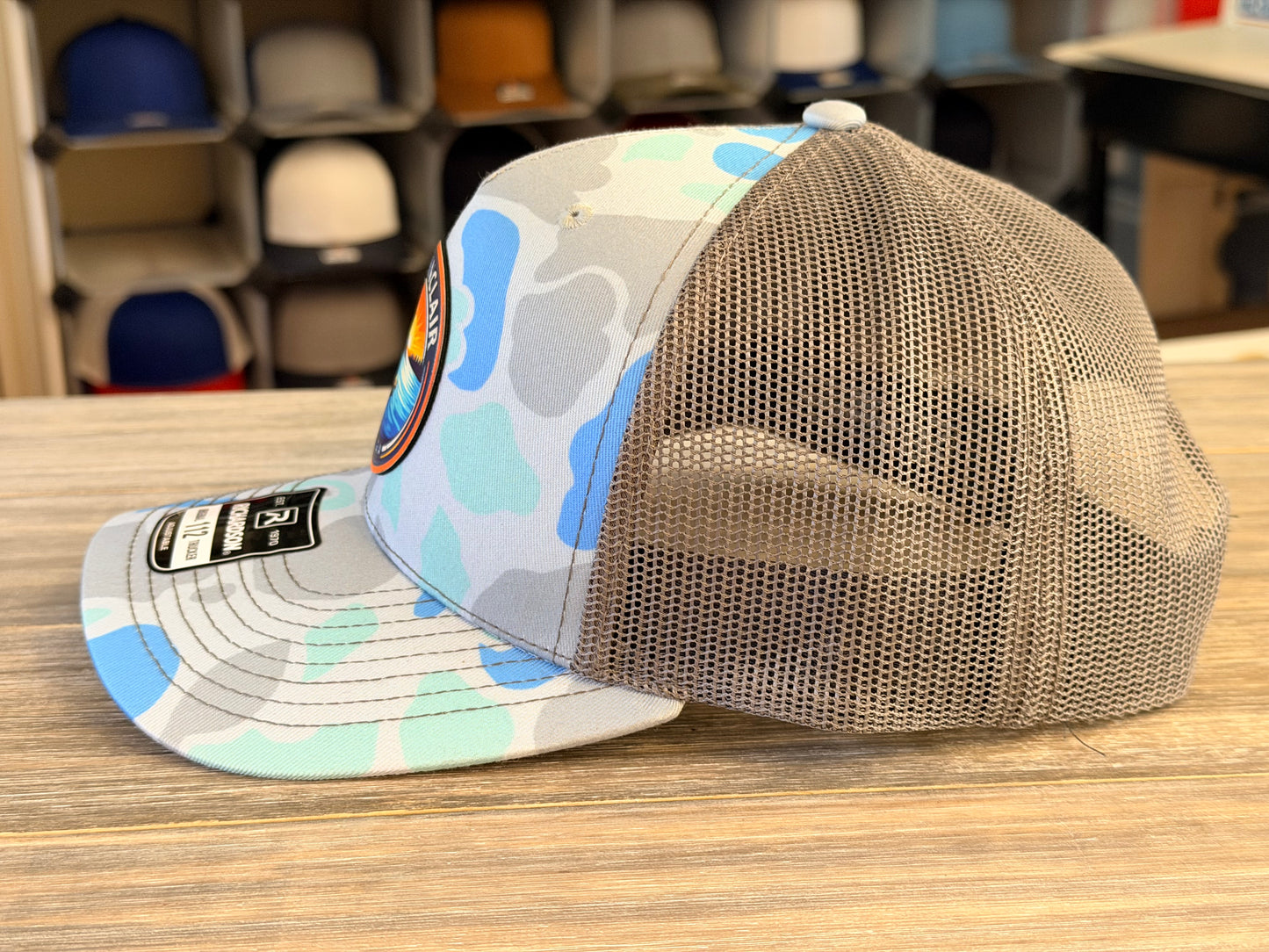 Lake Day Sunset Patch on Richardson 112 SnapBack Cap