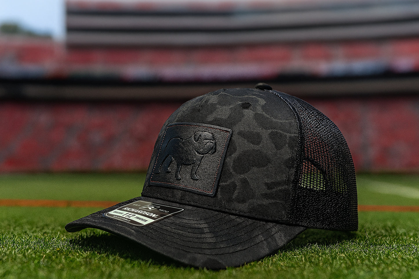 Bulldog Silhouette Blackout Richardson 112 SnapBack Cap
