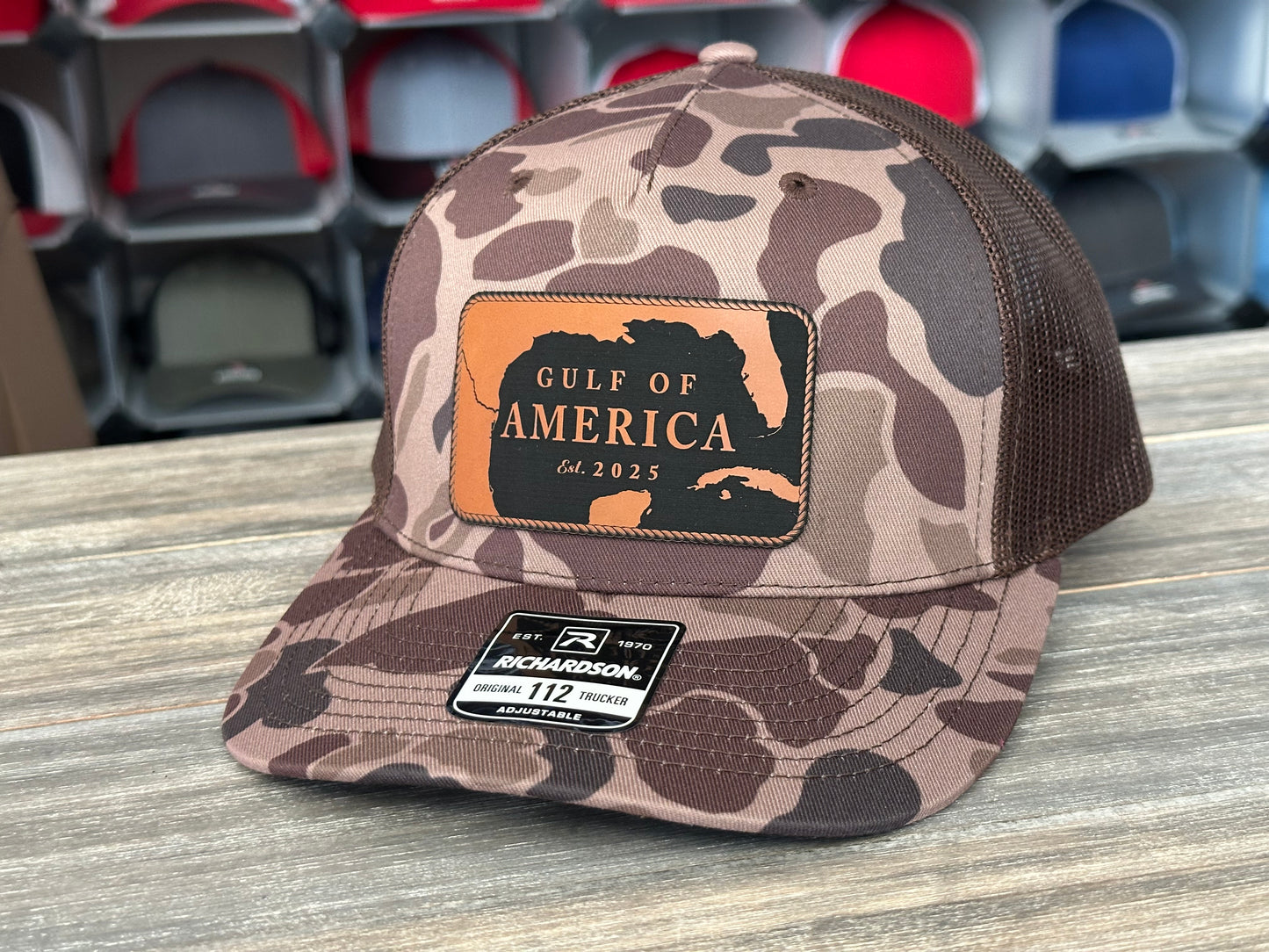 Gulf of America Patch on Richardson 112 SnapBack Cap