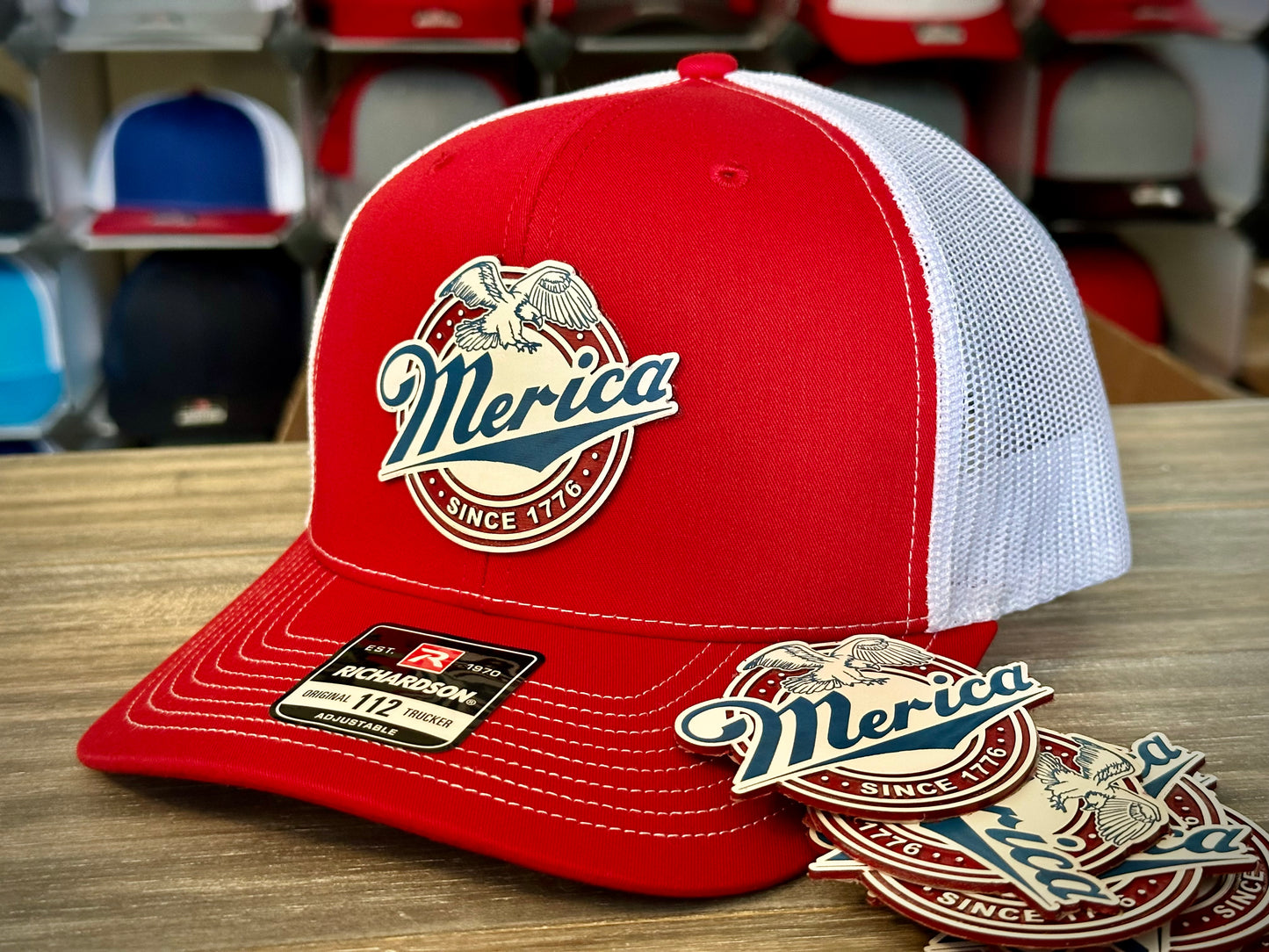 Merica Acrylic Heat-Applied Hat Patch