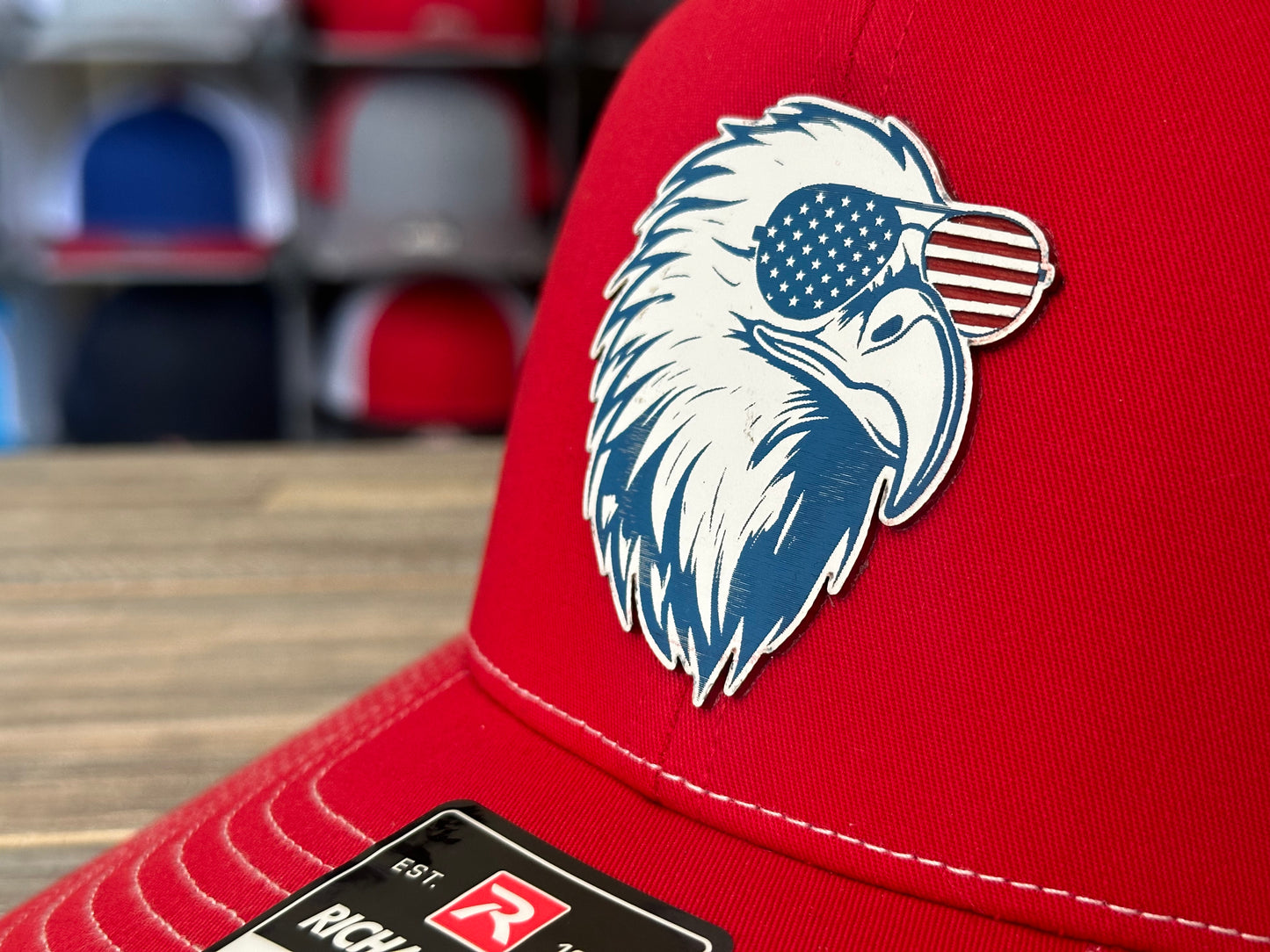 American Eagle Patriotic Patch on Richardson 112 SnapBack Cap