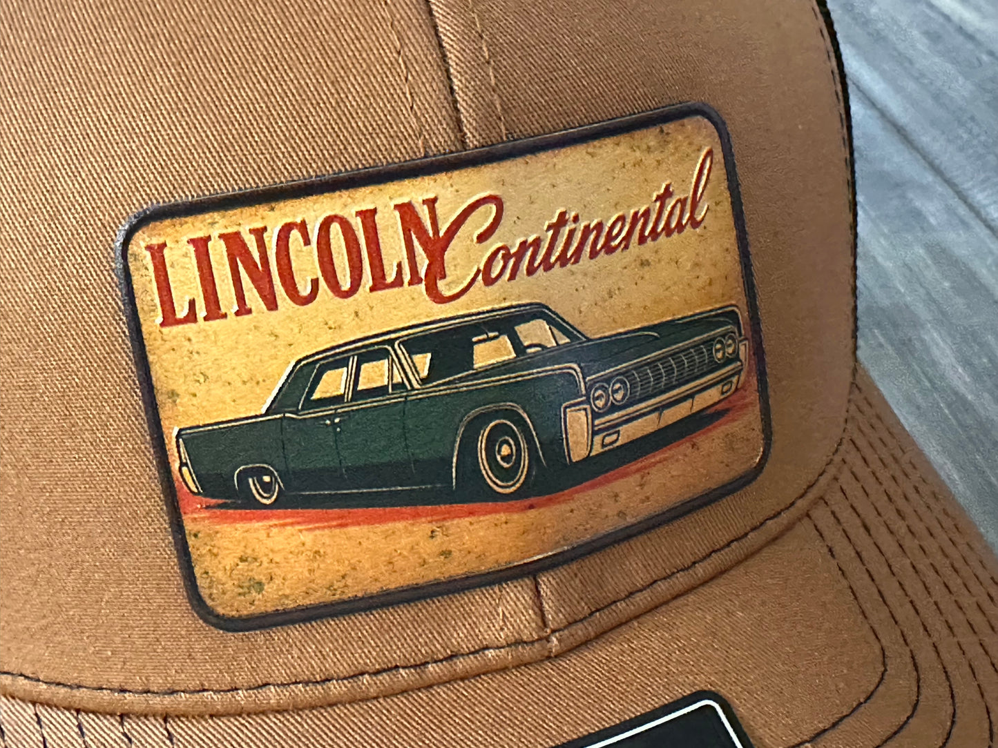 Lincoln Continental Script Patch on Richardson 112 SnapBack