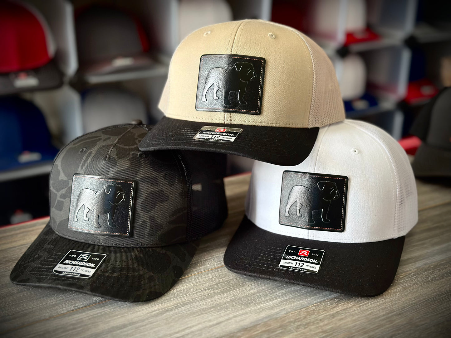 Bulldog Silhouette Blackout Richardson 112 SnapBack Cap