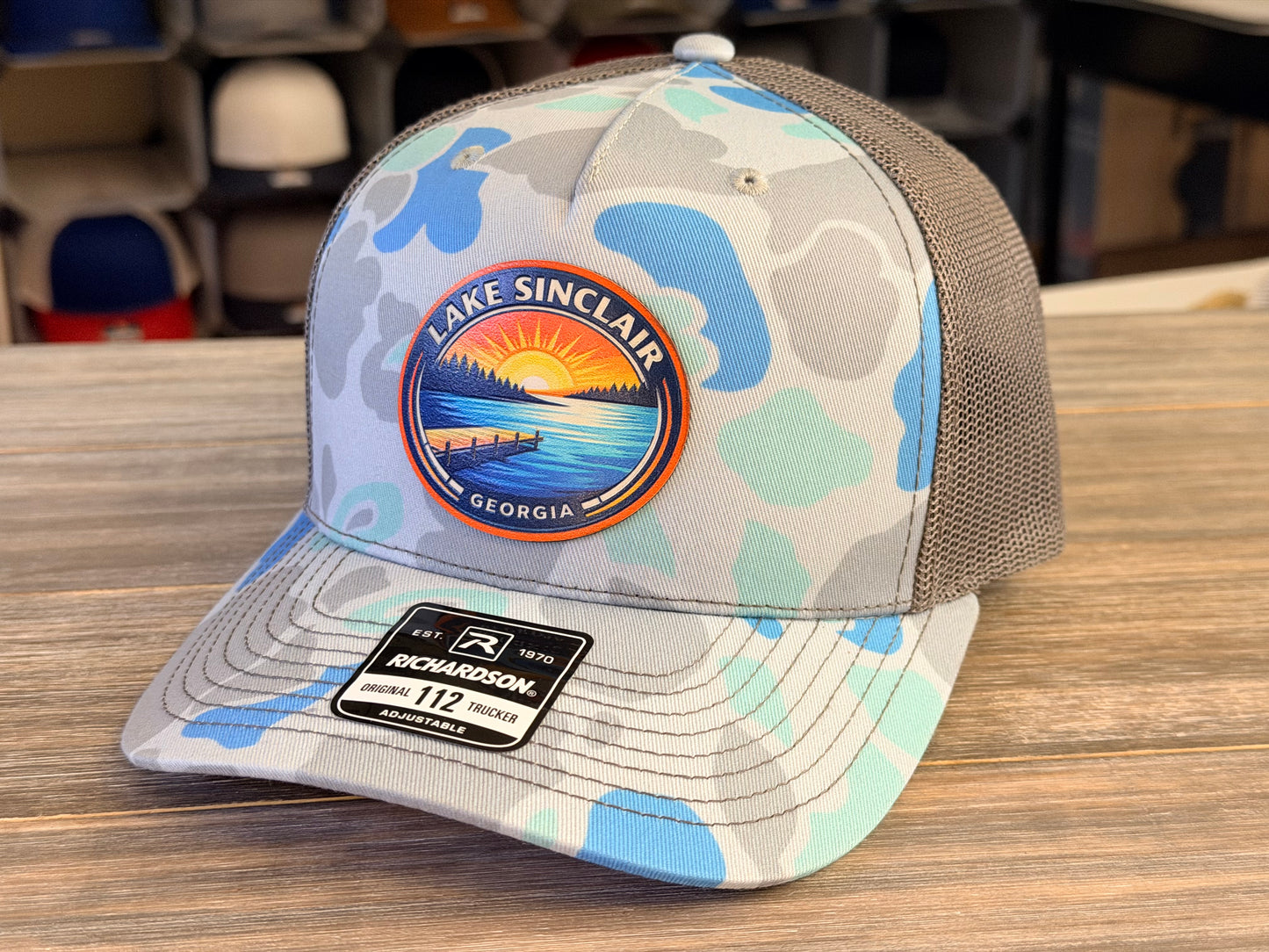Lake Day Sunset Patch on Richardson 112 SnapBack Cap