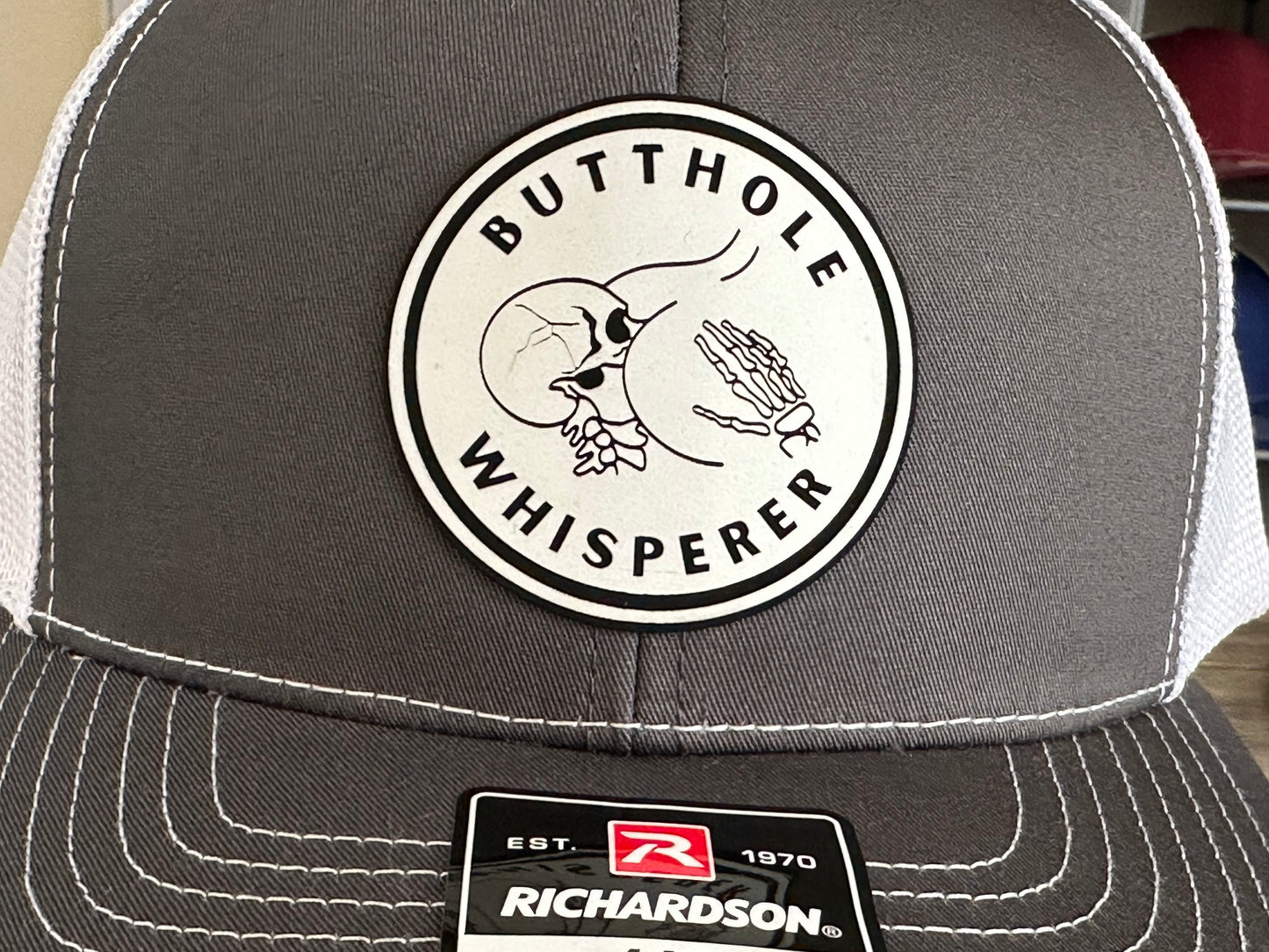 Butthole Whisperer m Richardson 112 Snapback Cap