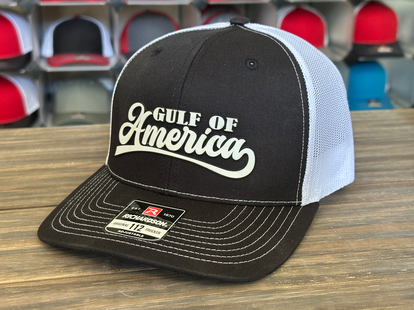 Gulf of America Script Patch on Richardson 112 SnapBack Cap