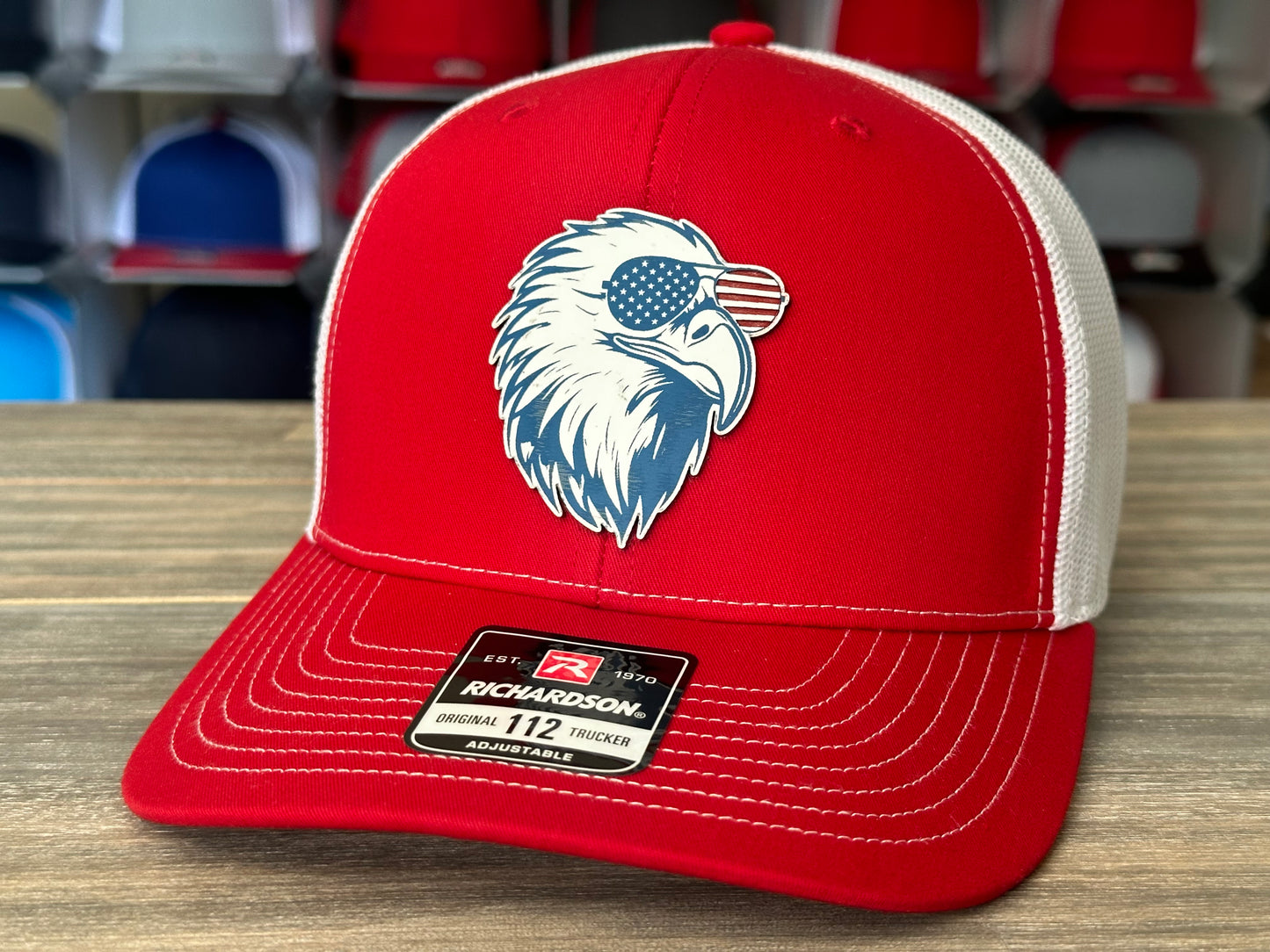 American Eagle Patriotic Patch on Richardson 112 SnapBack Cap