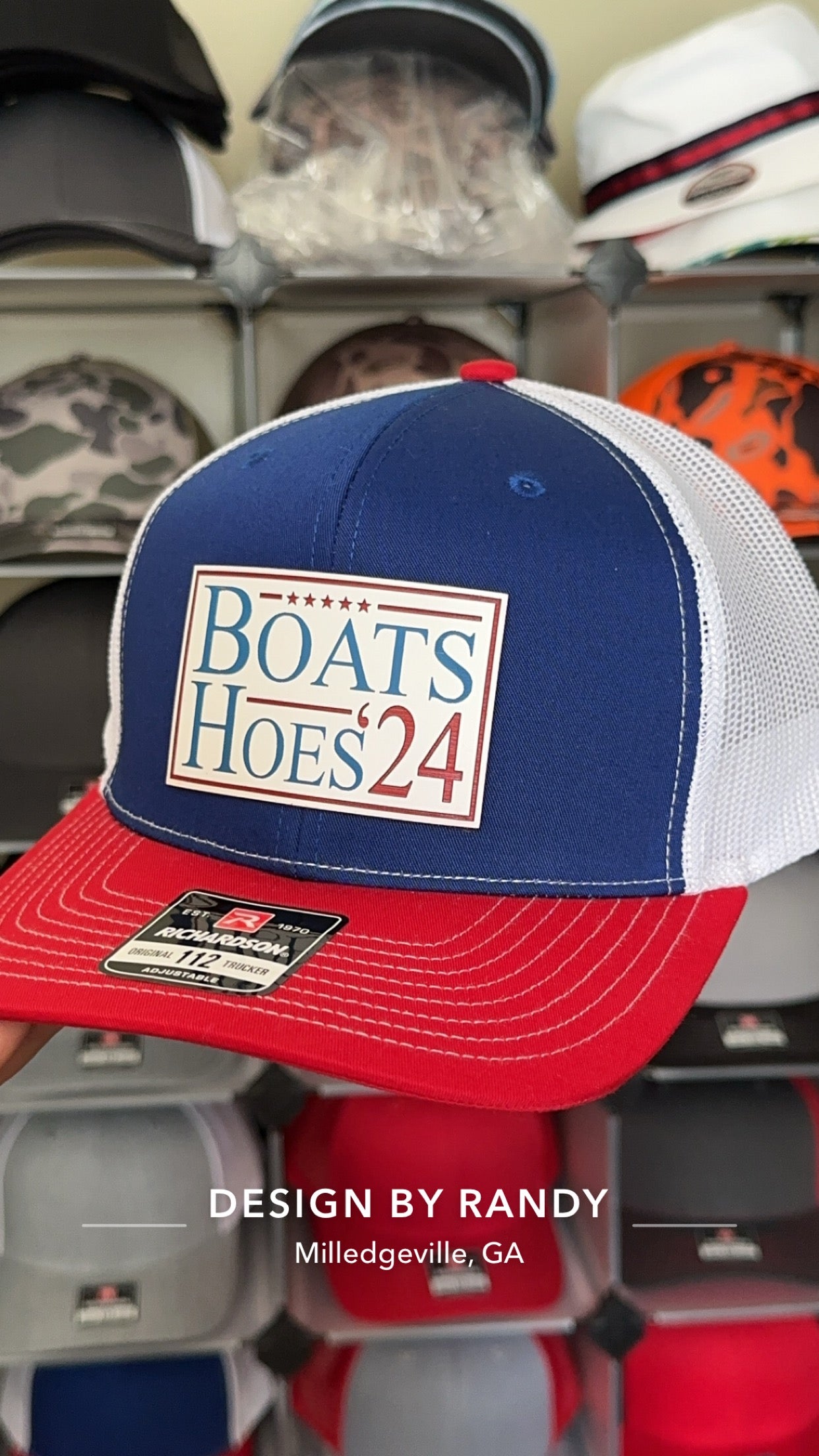 Boats & Hoes ‘24 Acrylic Heat-Applied Hat Patch