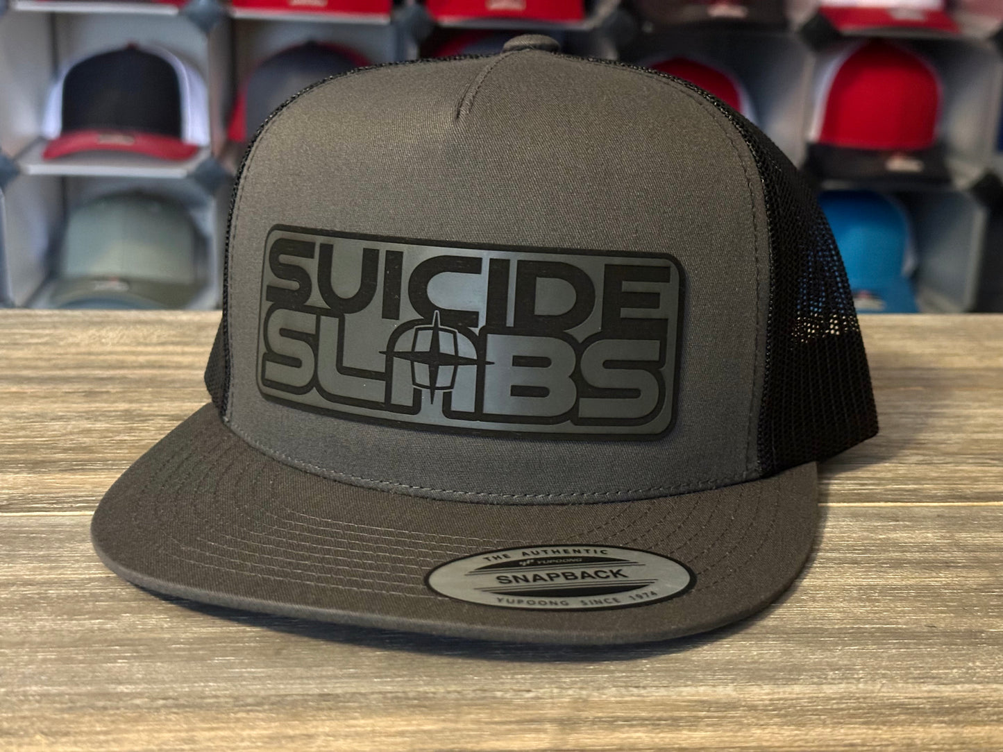 Suicide Slabs Logo Patch on YP Classic Flatbill SnapBack