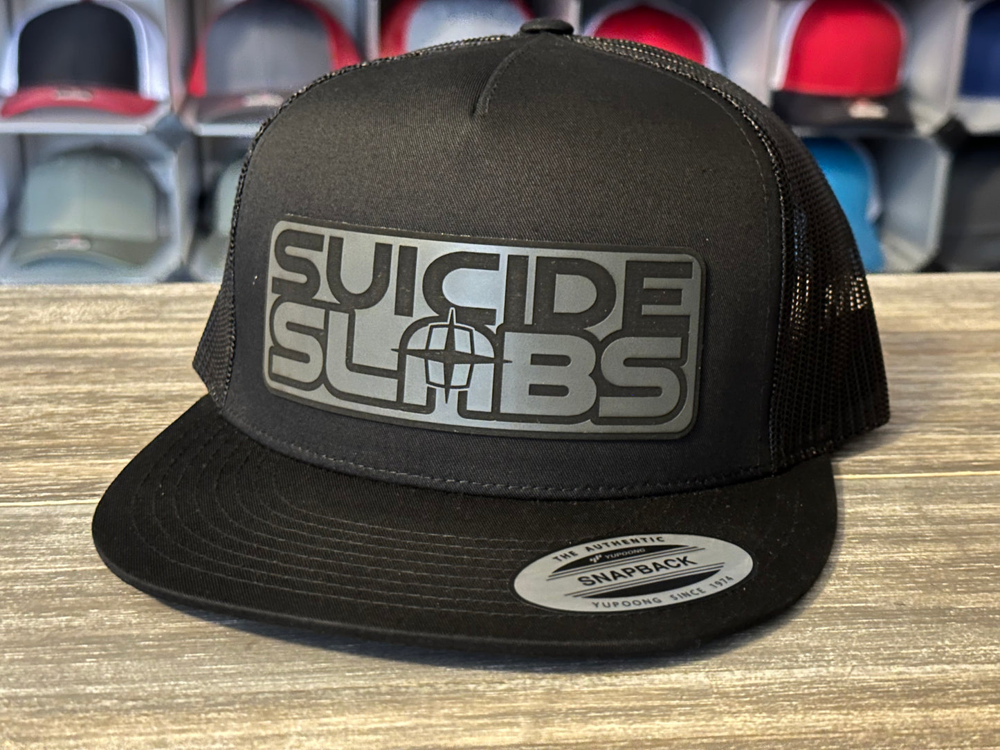 Suicide Slabs Logo Patch on YP Classic Flatbill SnapBack