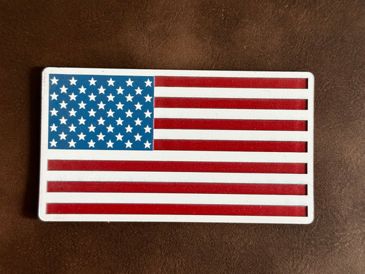 US Flag Acrylic Heat-Applied Hat Patch