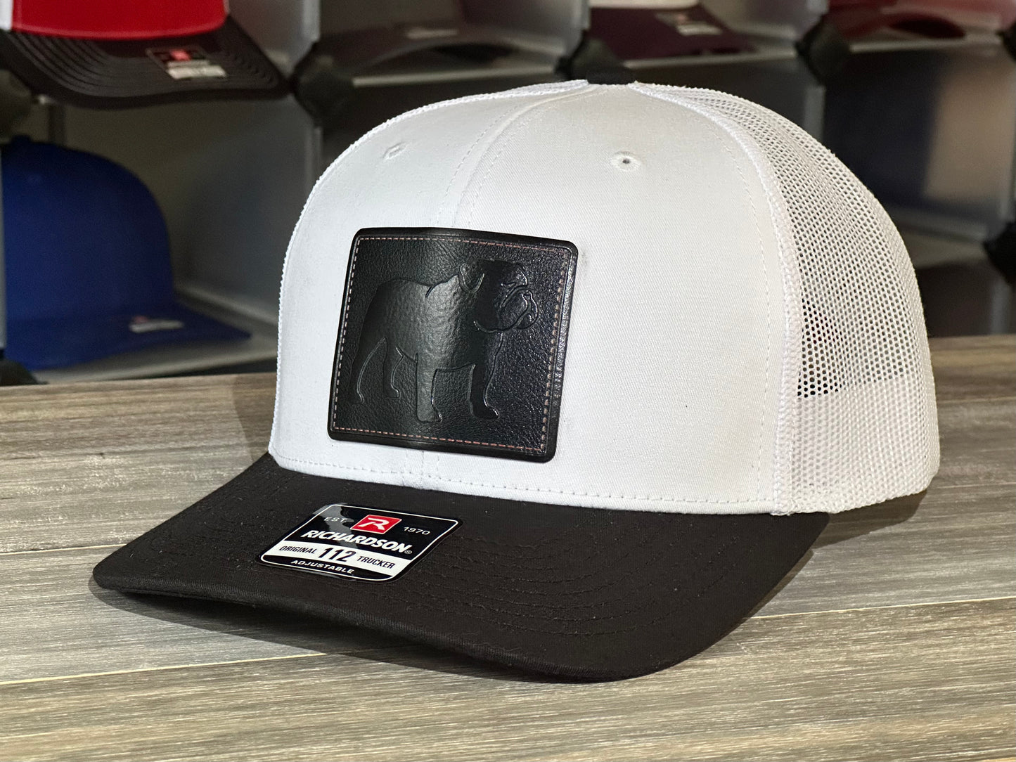 Bulldog Silhouette Blackout Richardson 112 SnapBack Cap