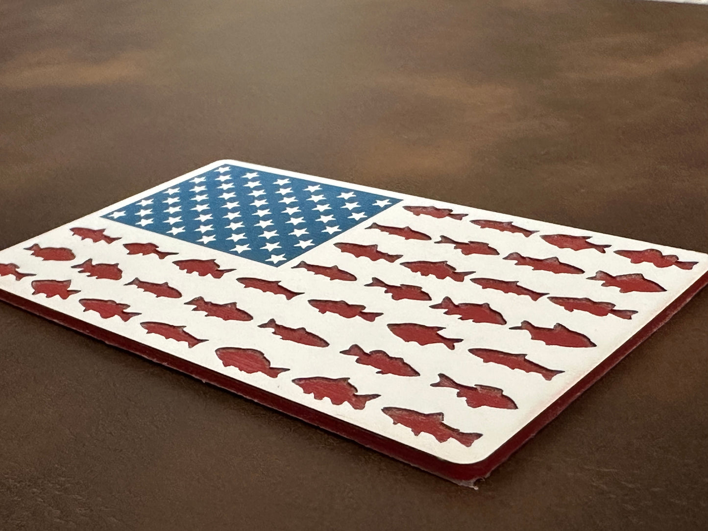Fish Flag Acrylic Heat-Applied Hat Patch