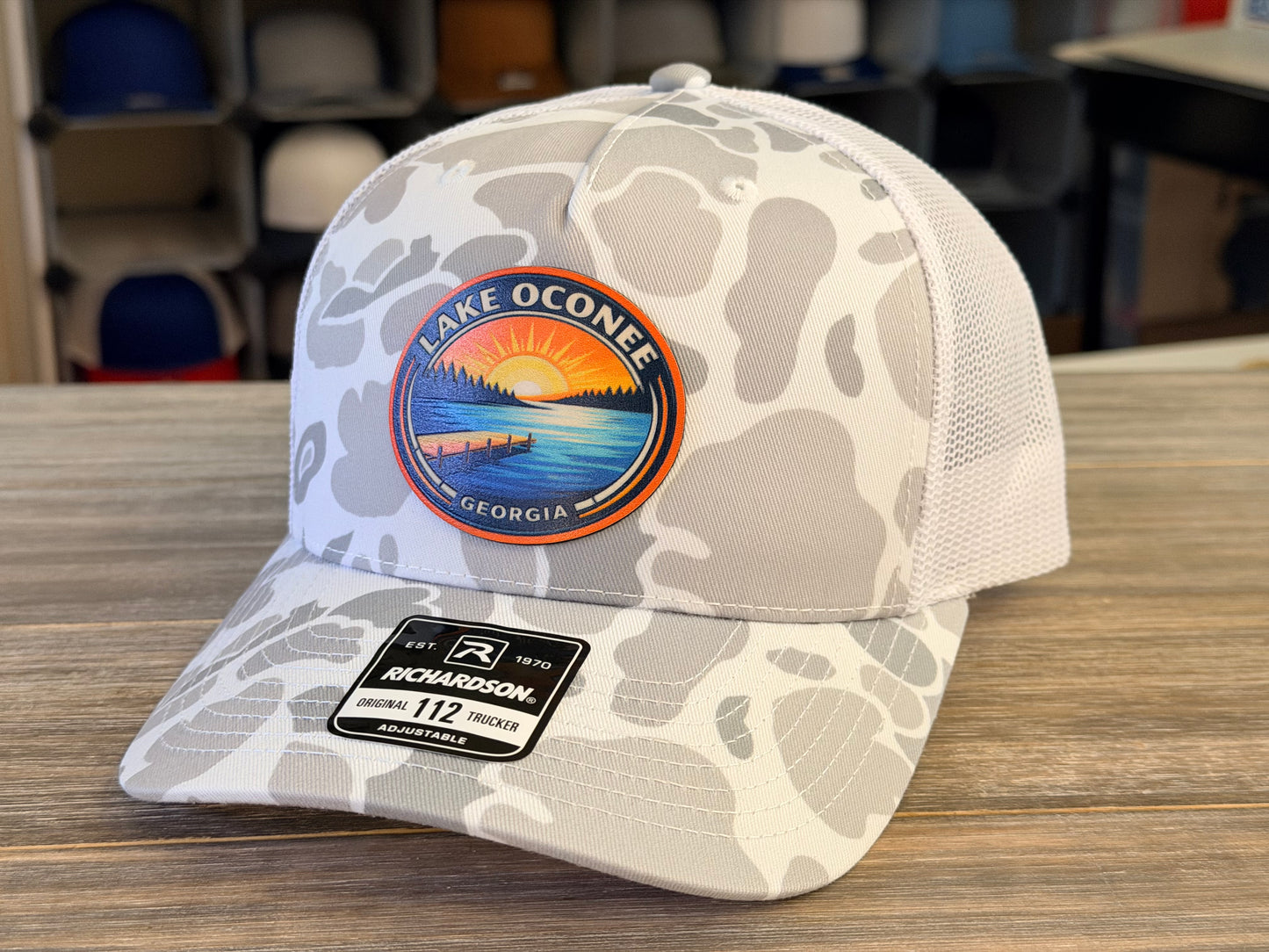 Lake Day Sunset Patch on Richardson 112 SnapBack Cap