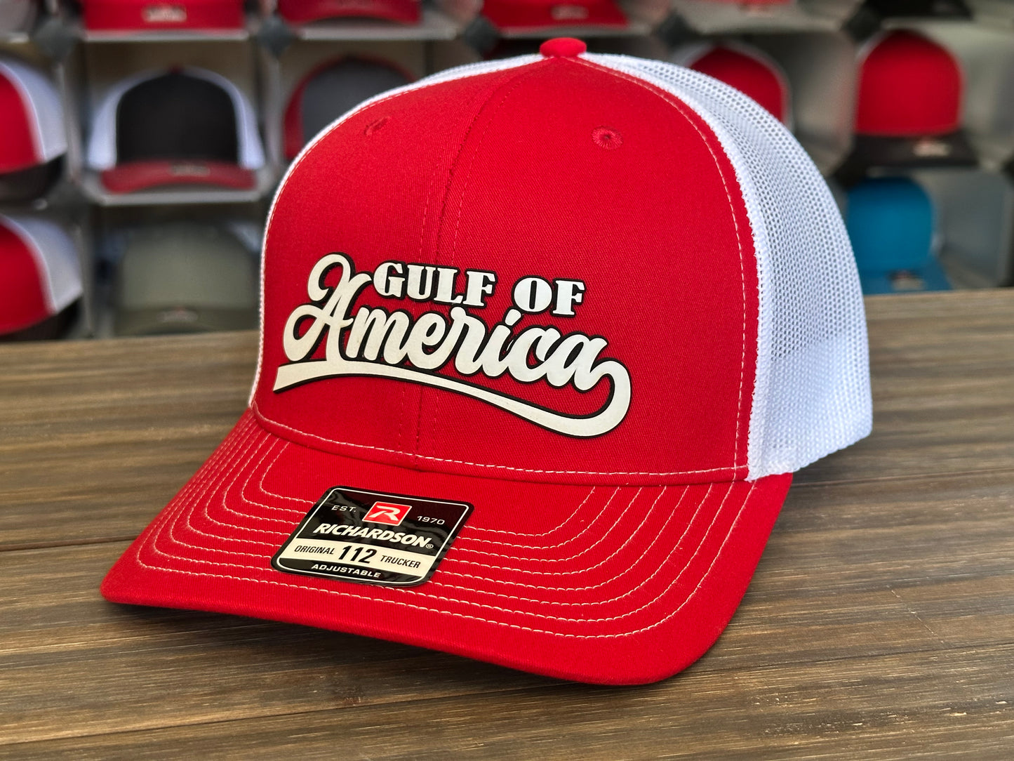 Gulf of America Script Patch on Richardson 112 SnapBack Cap