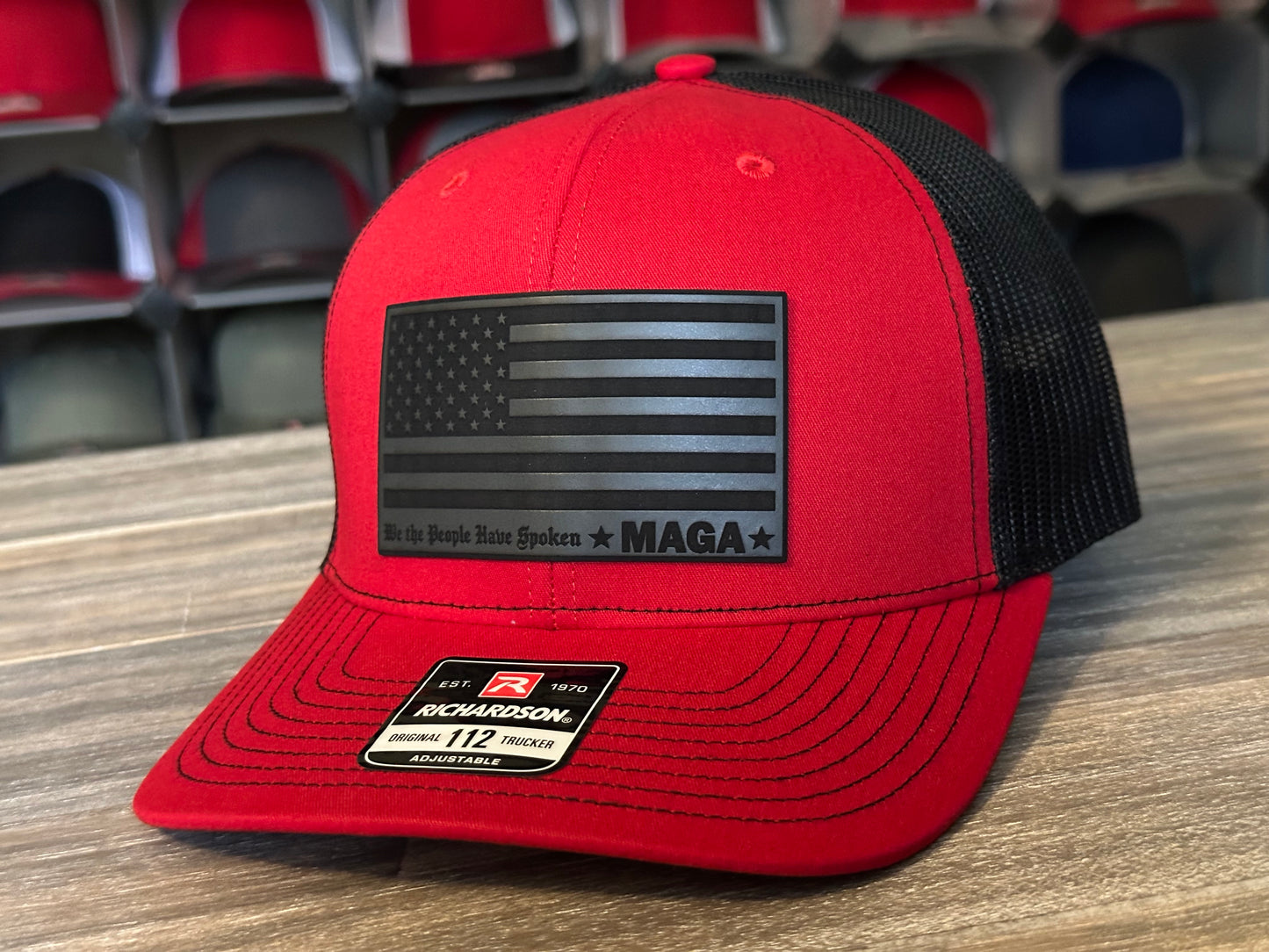 We The People MAGA Flag Patch on Richardson 112 SnapBack Cap