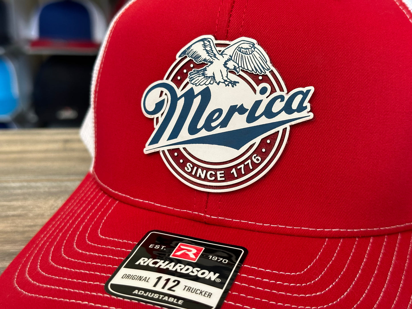 Merica Acrylic Heat-Applied Hat Patch
