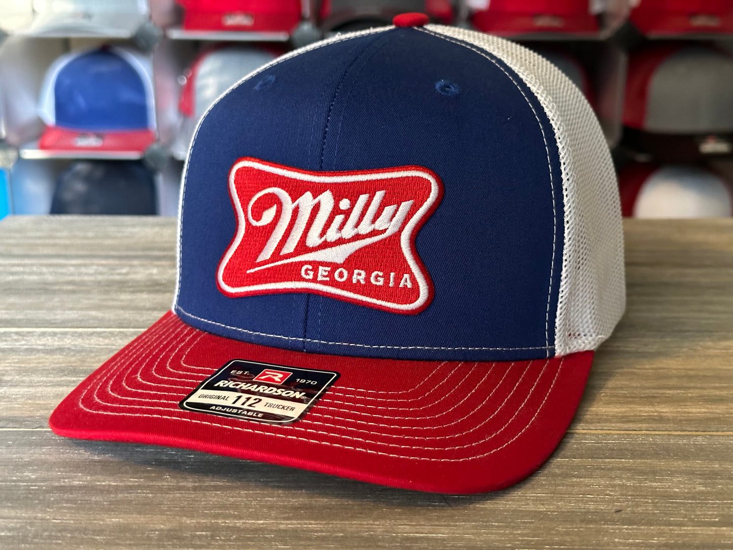 Milledgeville Milly Georgia Patch on Richardson 112 SnapBack Cap