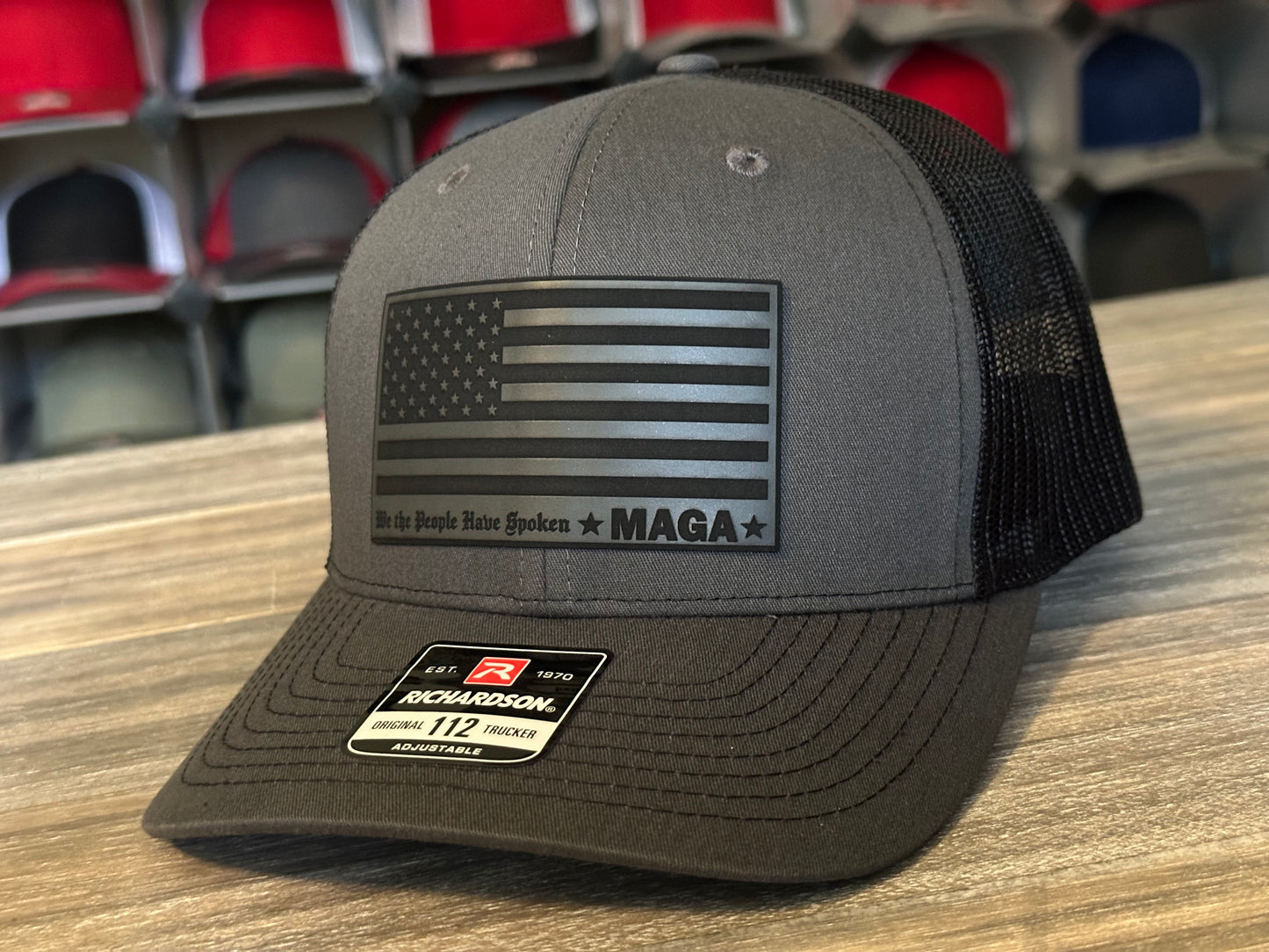We The People MAGA Flag Patch on Richardson 112 SnapBack Cap