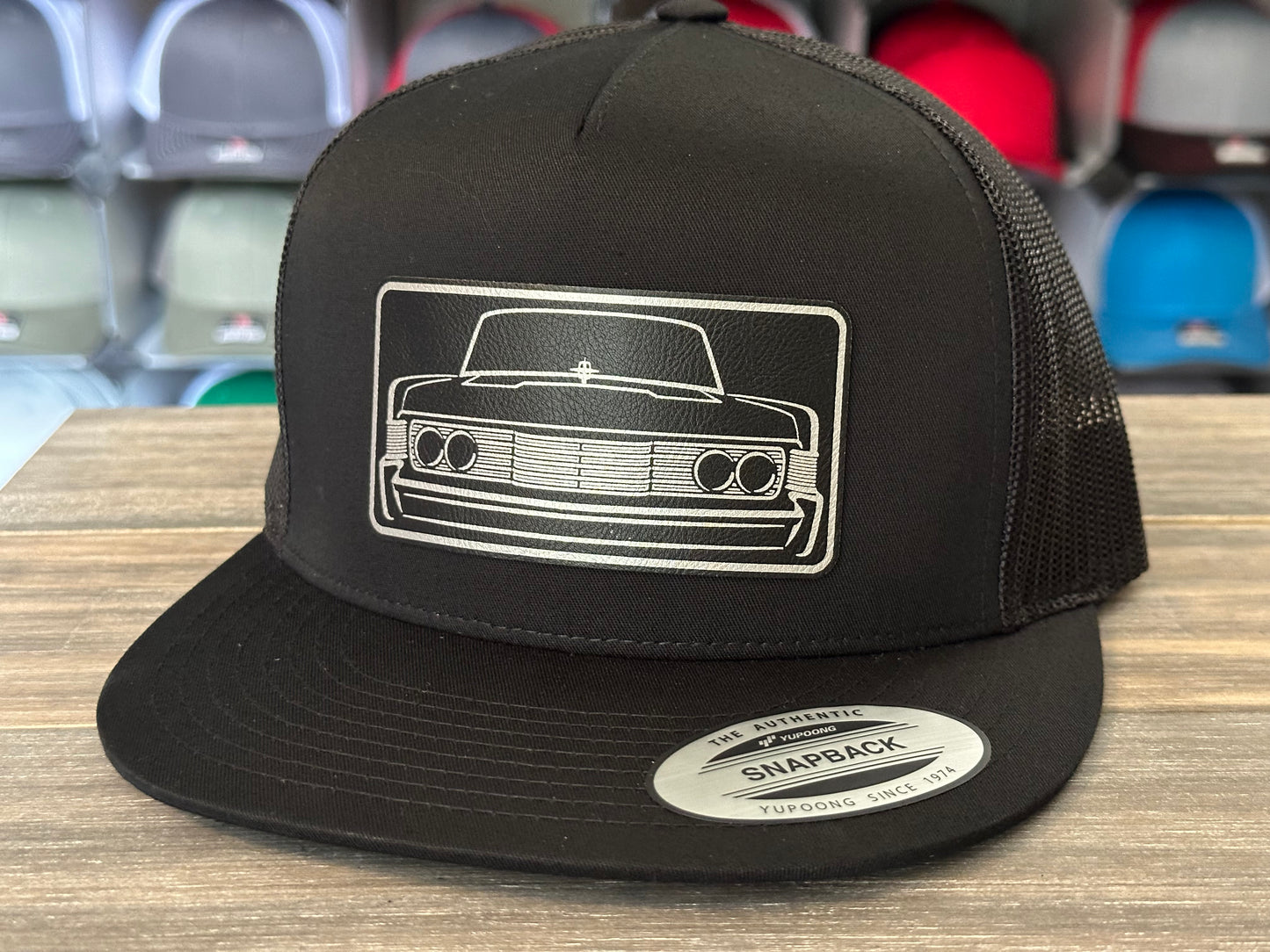 Lincoln Continental Front End Patch on YP Classic Flatbill SnapBack Cap - Various Years Available