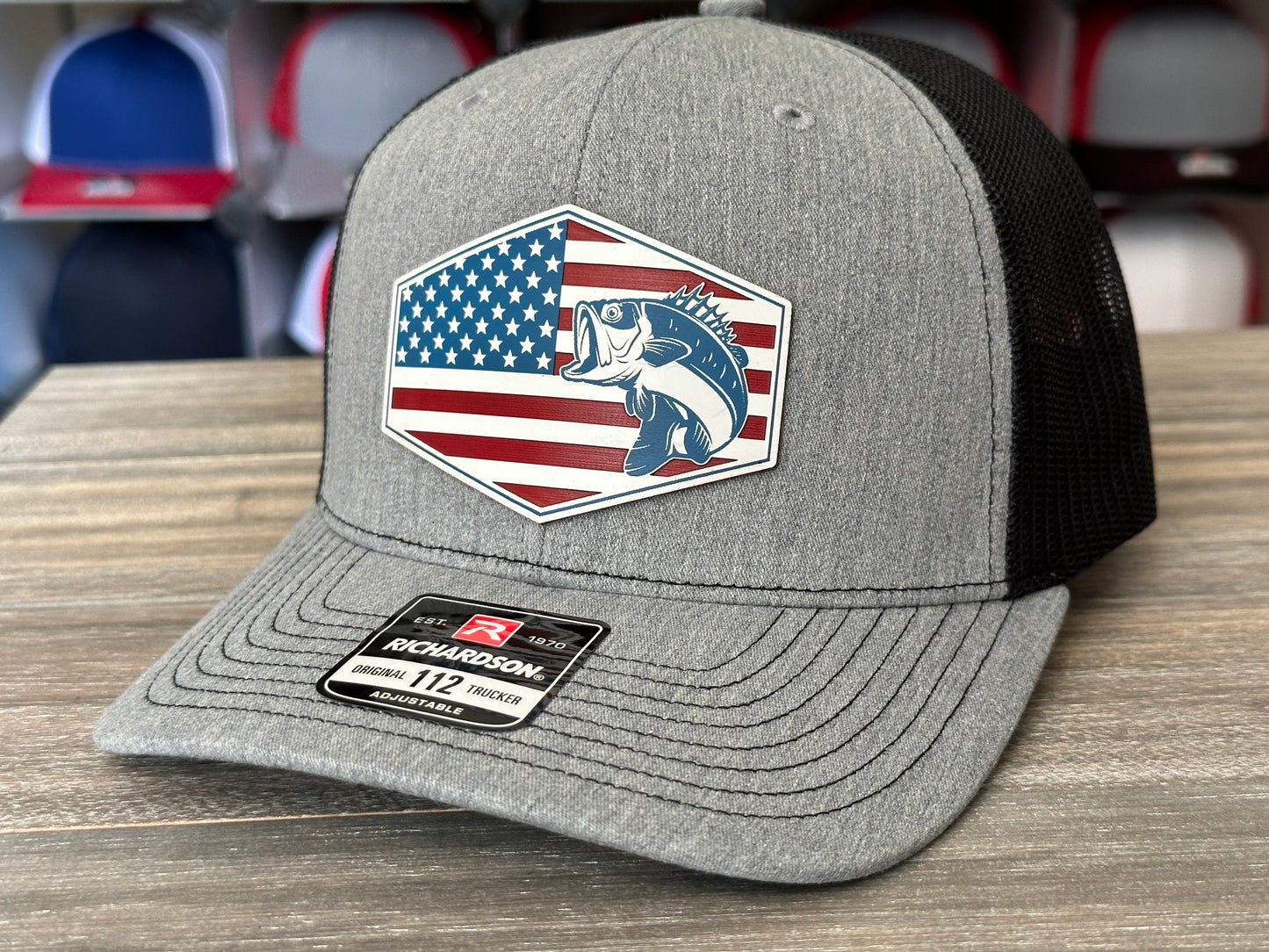 Bass Flag Patch on Richardson 112 SnapBack Cap