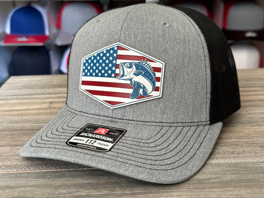 Bass Flag Patch on Richardson 112 SnapBack Cap
