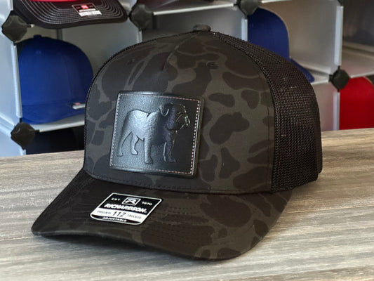 Bulldog Silhouette Blackout Richardson 112 SnapBack Cap