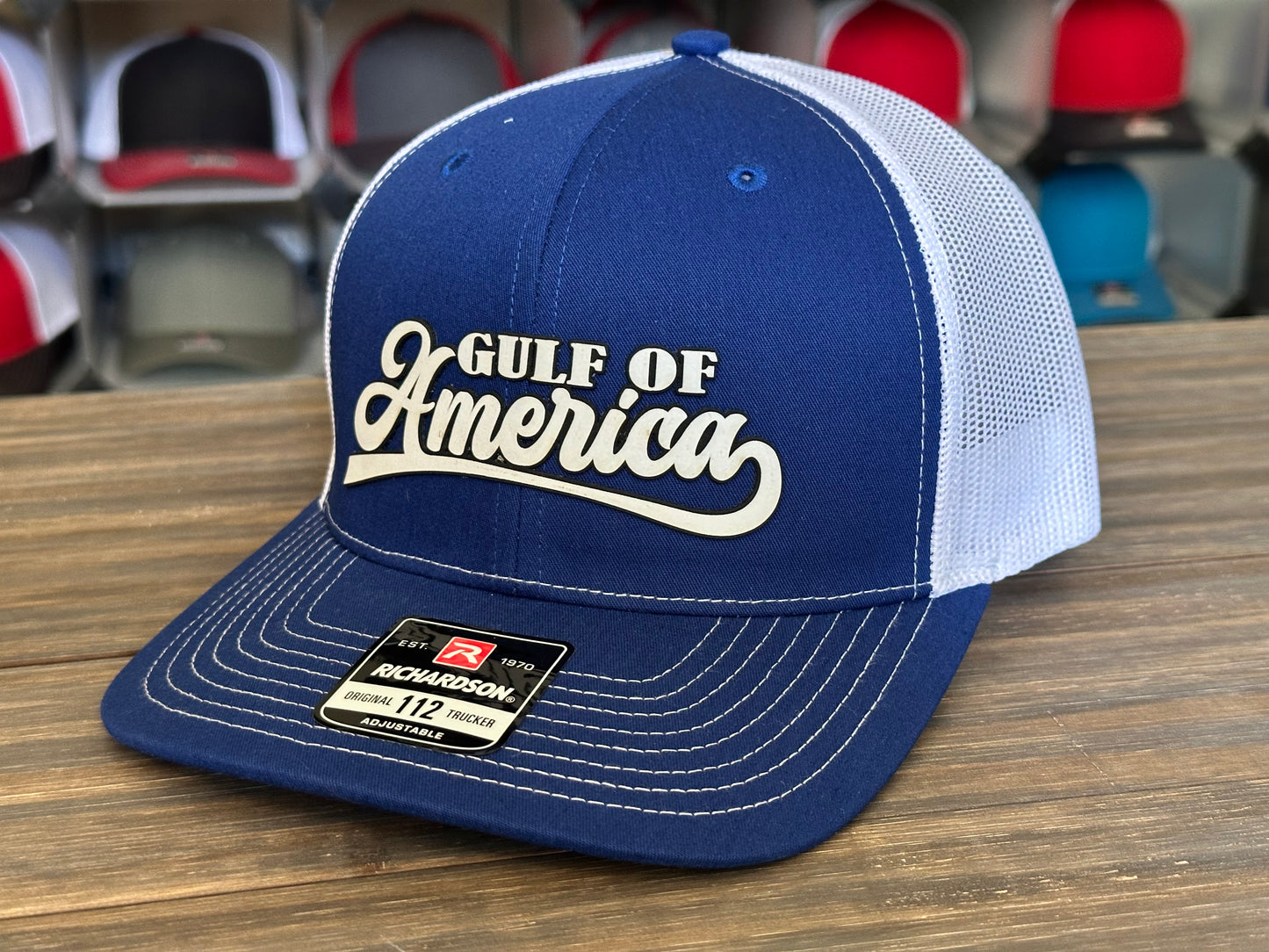 Gulf of America Script Patch on Richardson 112 SnapBack Cap