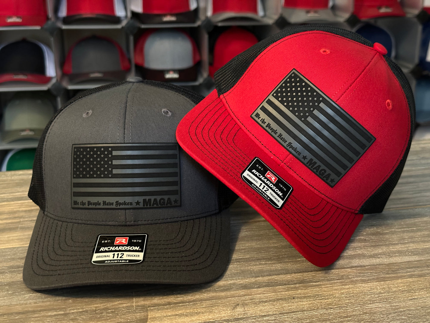 We The People MAGA Flag Patch on Richardson 112 SnapBack Cap