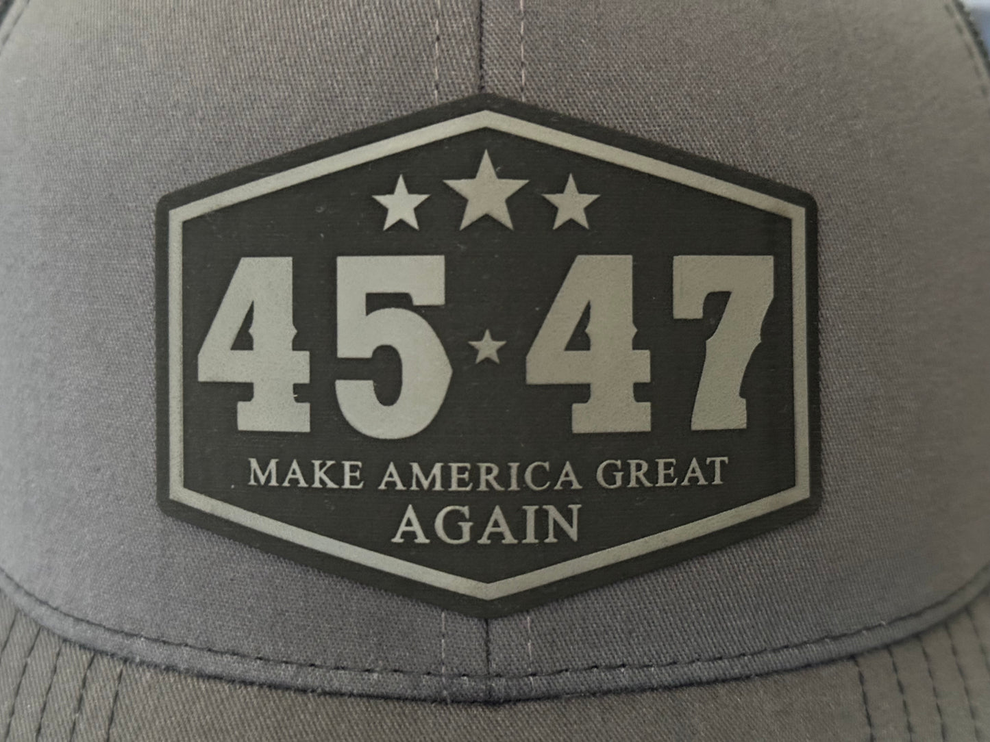 45 47 MAGA Patch on Richardson 112 SnapBack Cap