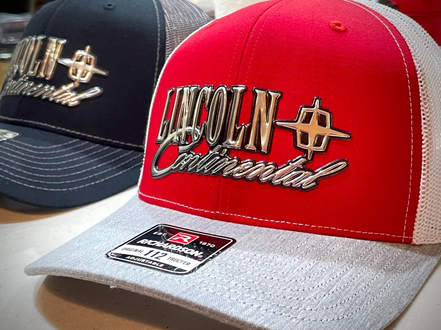 Chrome Lincoln Continental Script on Richardson 112 SnapBack