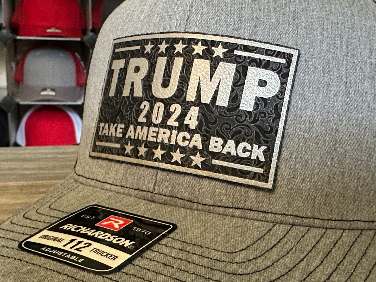 Trump Take America Back Patch on Richardson 112 SnapBack Cap