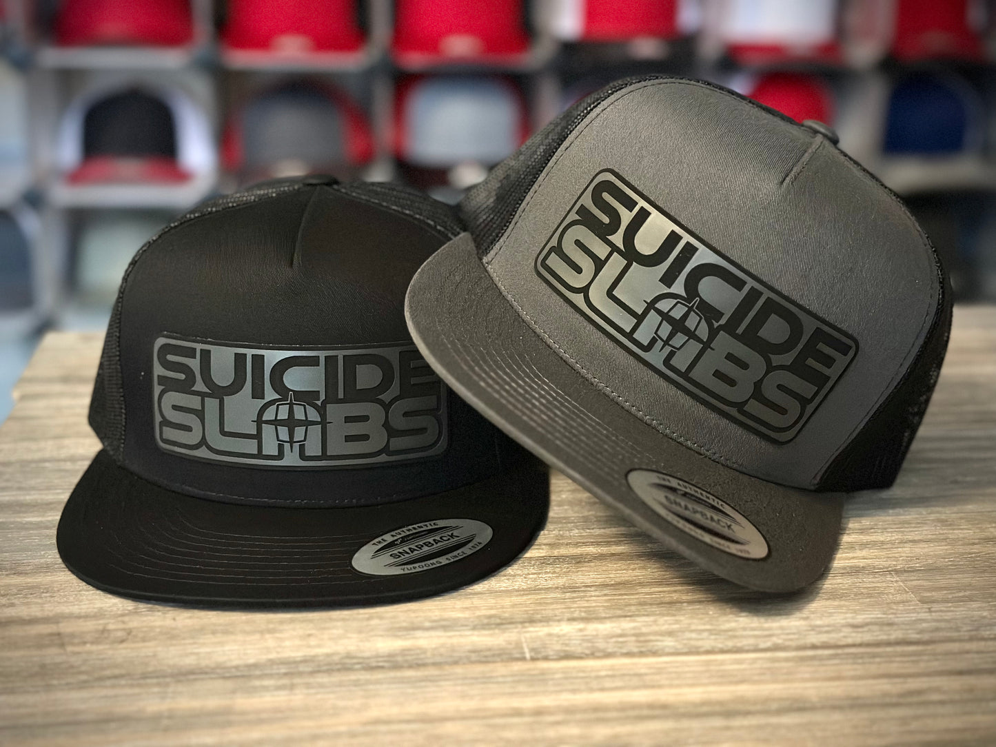 Suicide Slabs Logo Patch on YP Classic Flatbill SnapBack