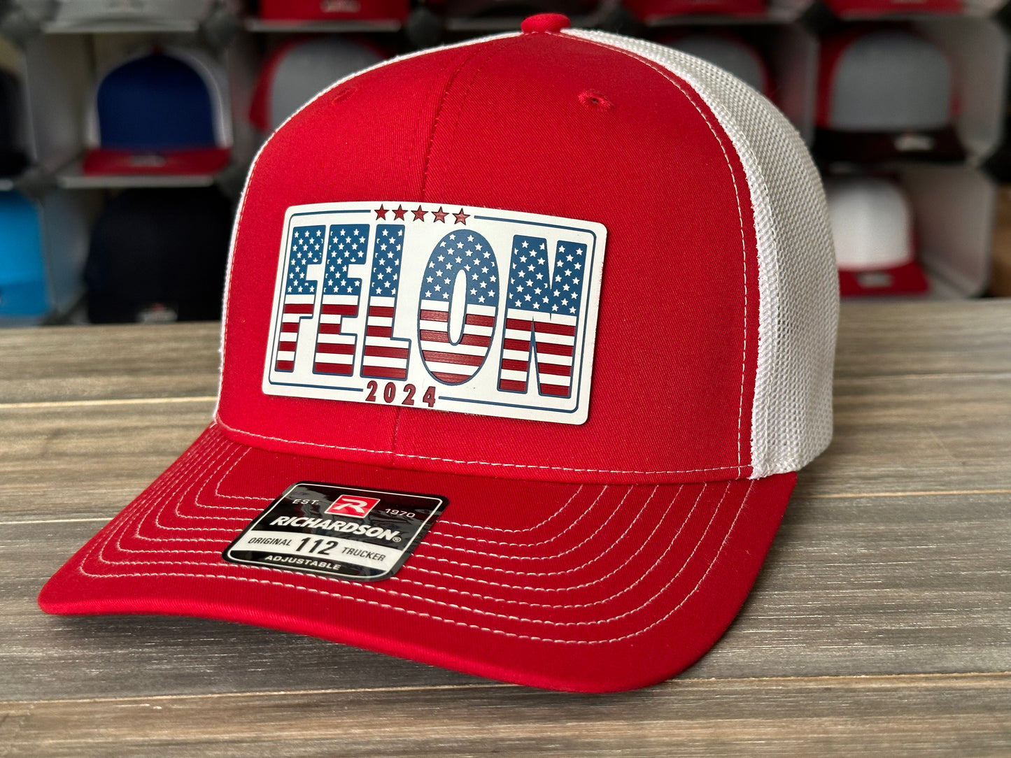 Felon 2024 Trump Patch on Richardson 112 SnapBack Cap
