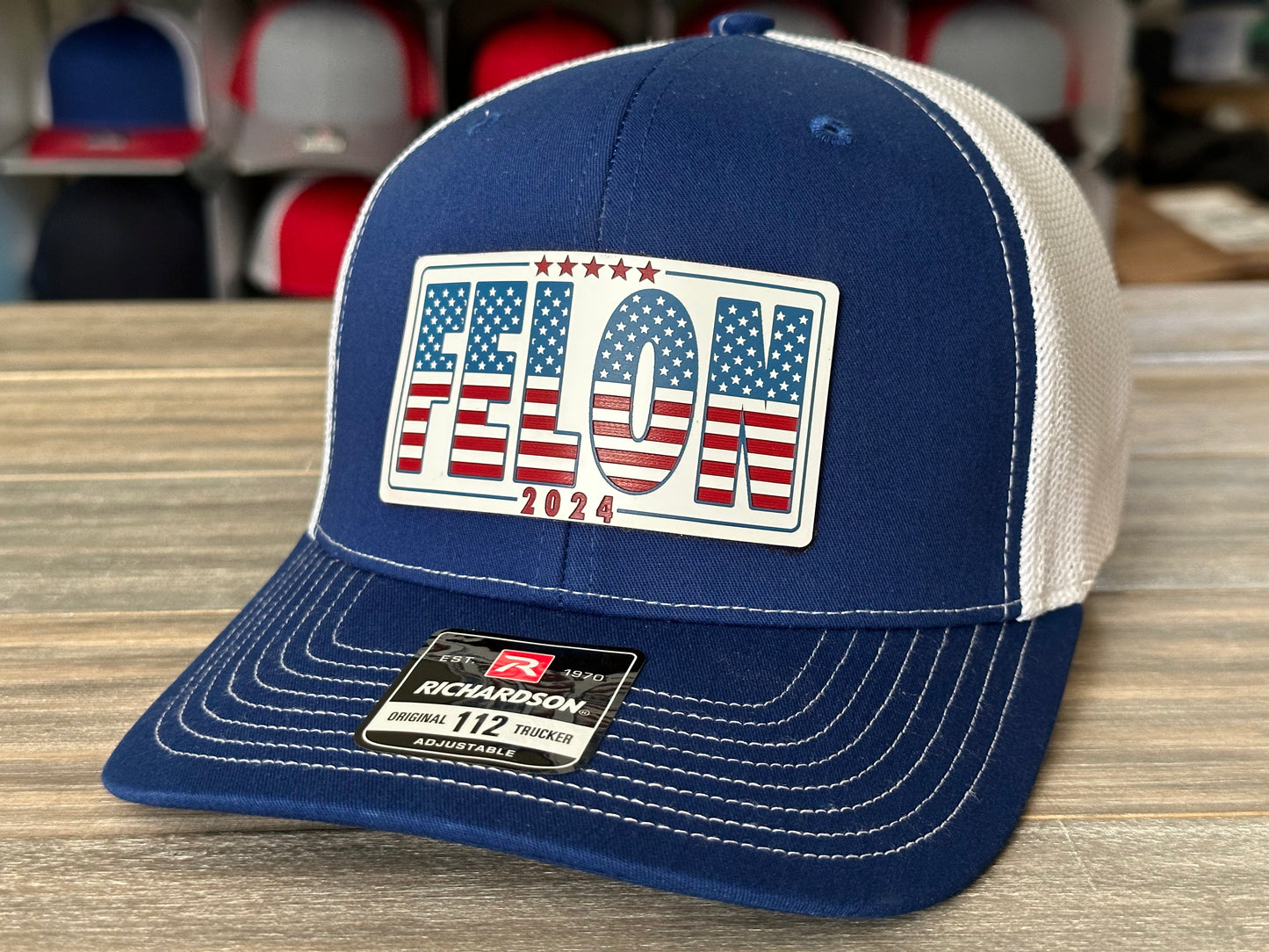 Felon 2024 Trump Patch on Richardson 112 SnapBack Cap