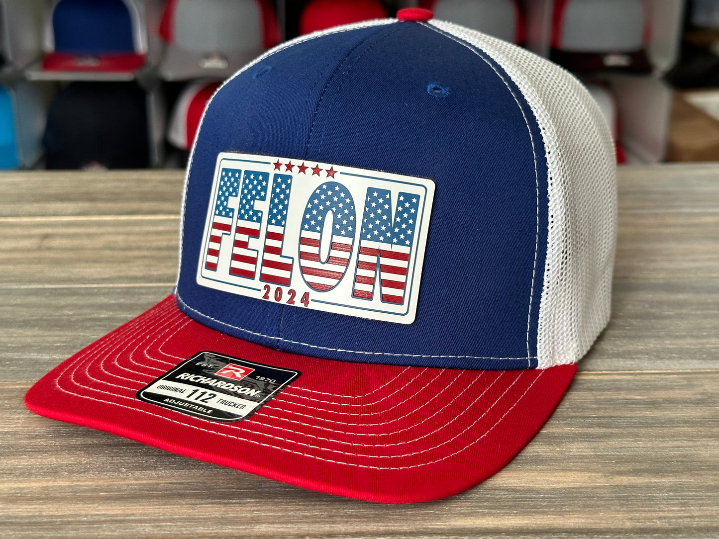 Felon 2024 Trump Patch on Richardson 112 SnapBack Cap