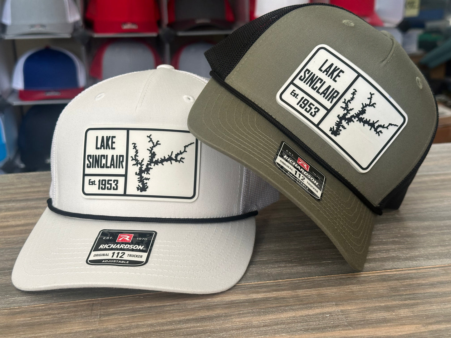 Lake Sinclair Patch on Richardson 112 SnapBack Rope Cap