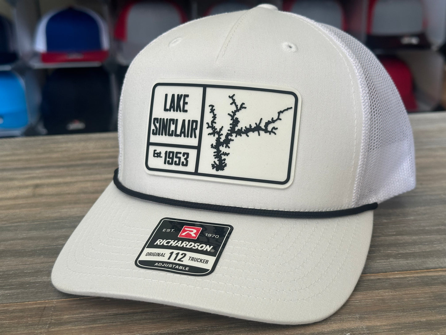 Lake Sinclair Patch on Richardson 112 SnapBack Rope Cap