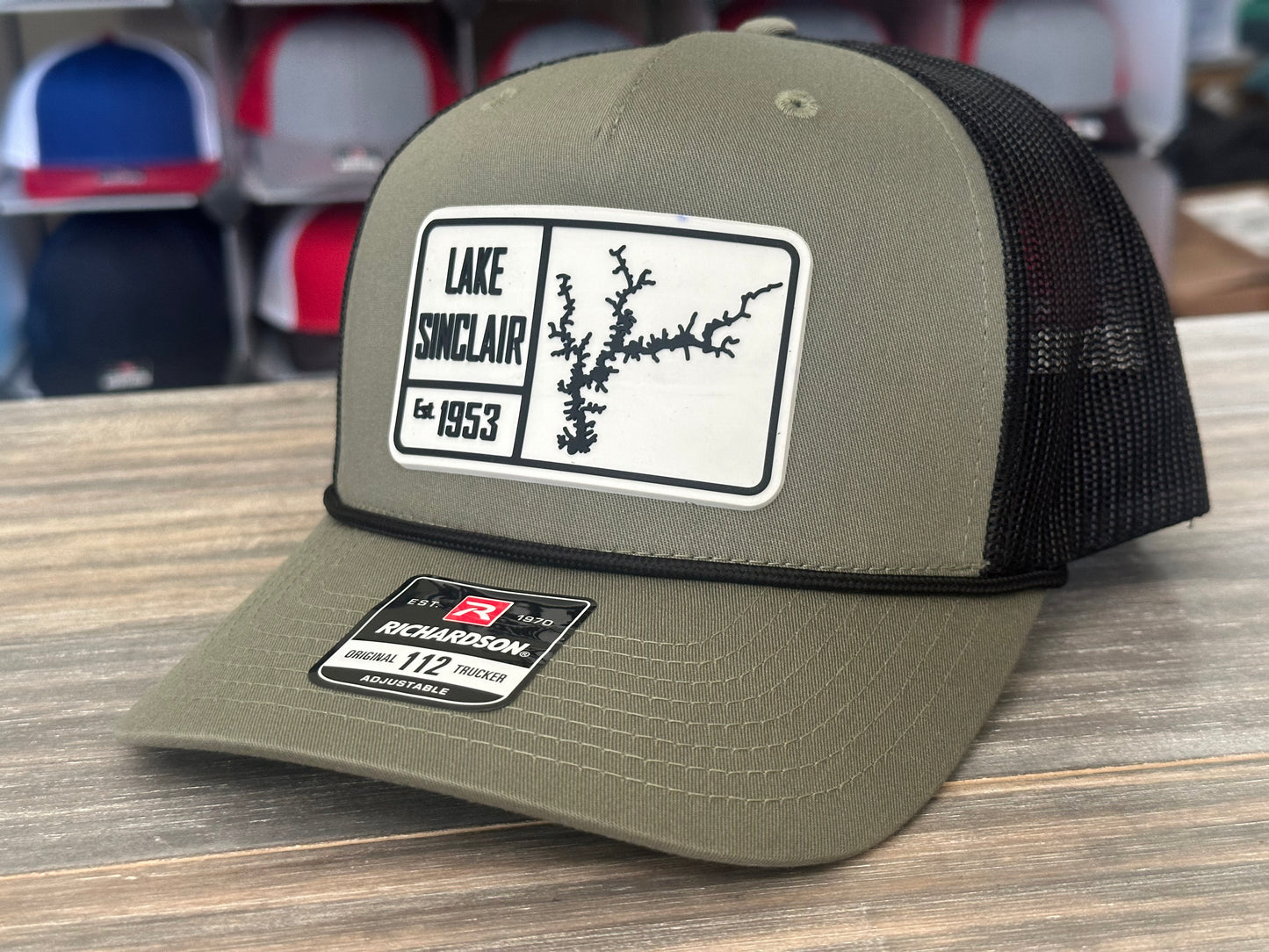 Lake Sinclair Patch on Richardson 112 SnapBack Rope Cap