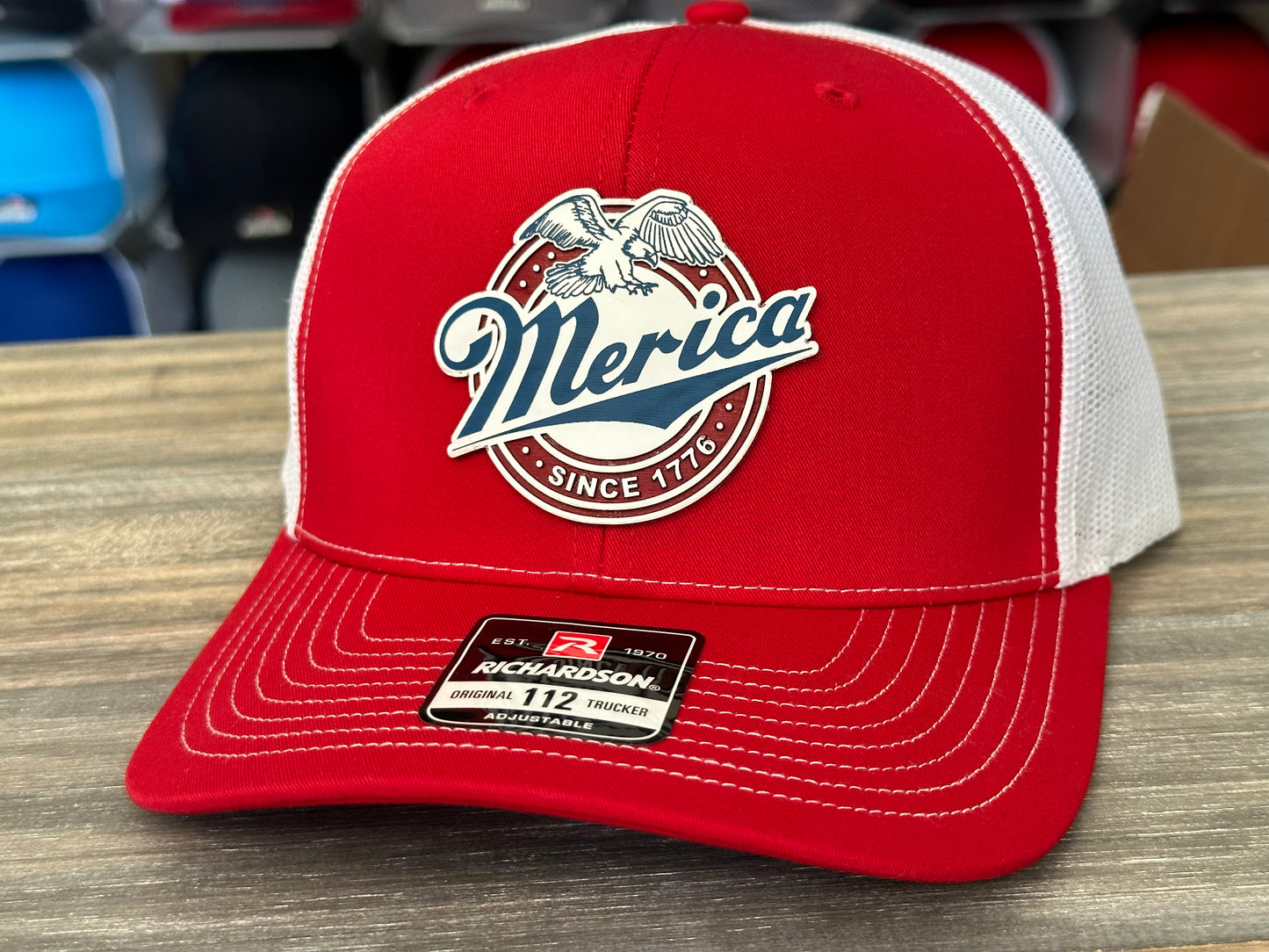 Merica Patch on Richardson 112 SnapBack Cap