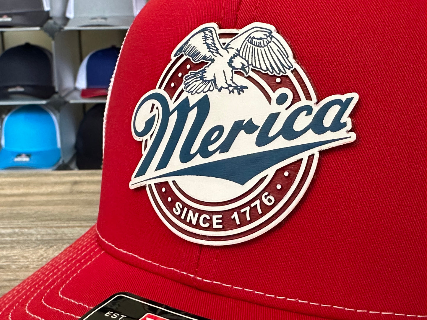 Merica Patch on Richardson 112 SnapBack Cap